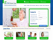 Tablet Screenshot of 5starhomecare.com